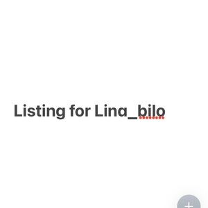 Listing for Lina_bilo. I will not sell to anyone else. For a trade!